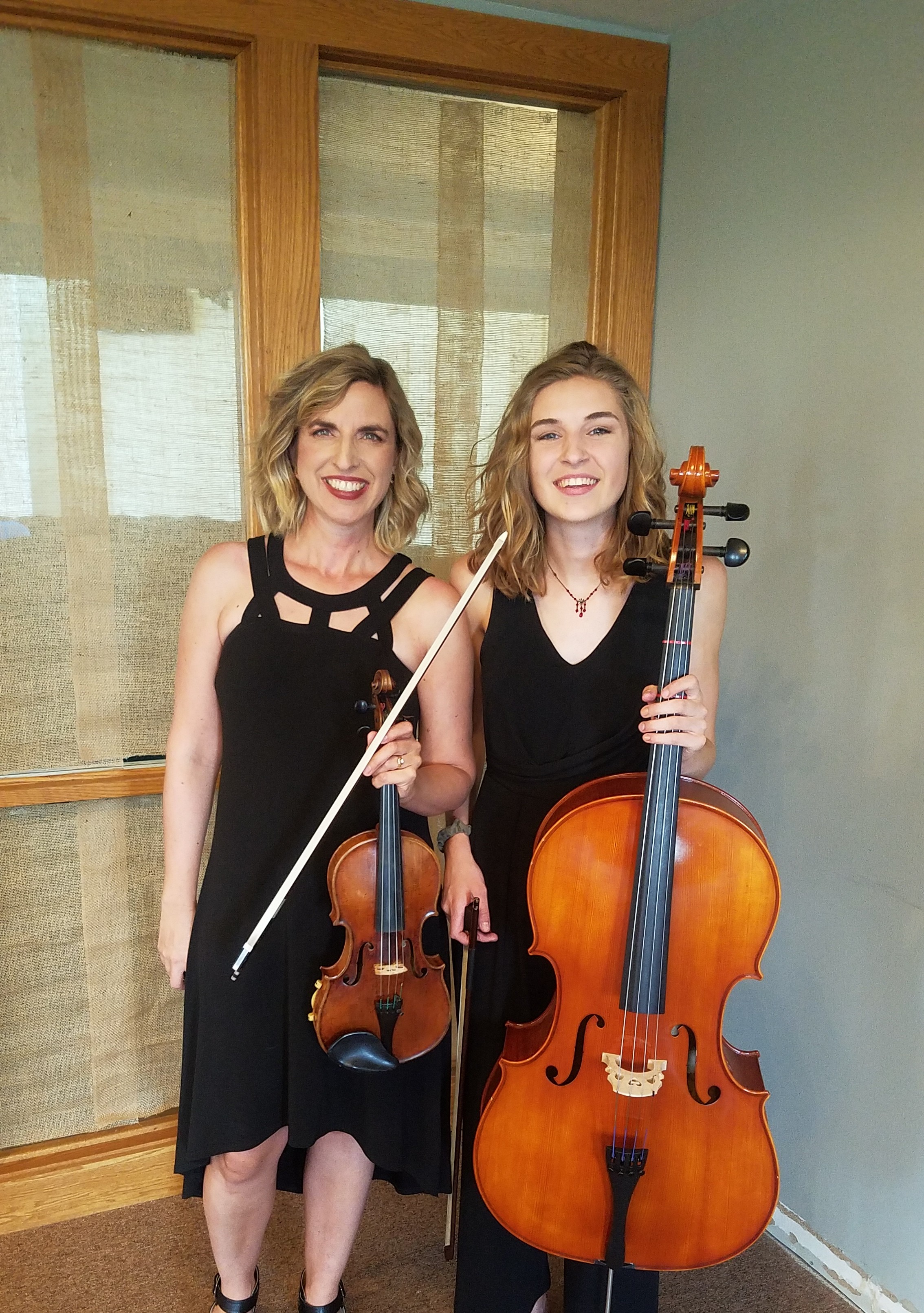 Women musicians performing a symphony